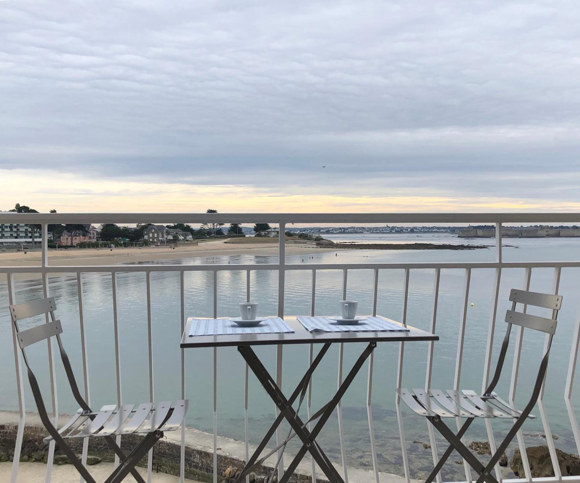 Ref 236 - Larmor-Plage Type 2 Avec 3 Balcons Pleine Vue Mer Et Au Pied Du Centre Exterior foto